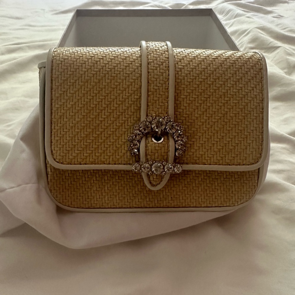 JIMMY CHOO NWT RAFFIA EVENING BAG